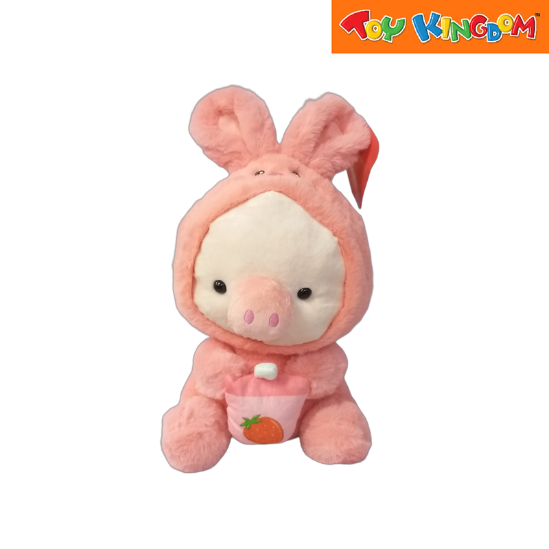 Boba Pig in Bunny Hoodie Suit Plush