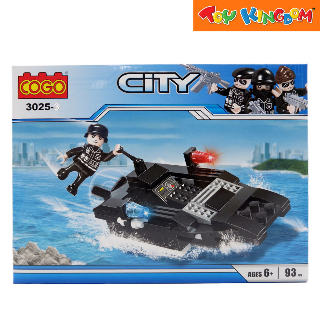 Cogo City Police Speedboat 93 Pcs. Building Blocks | Toy Kingdom