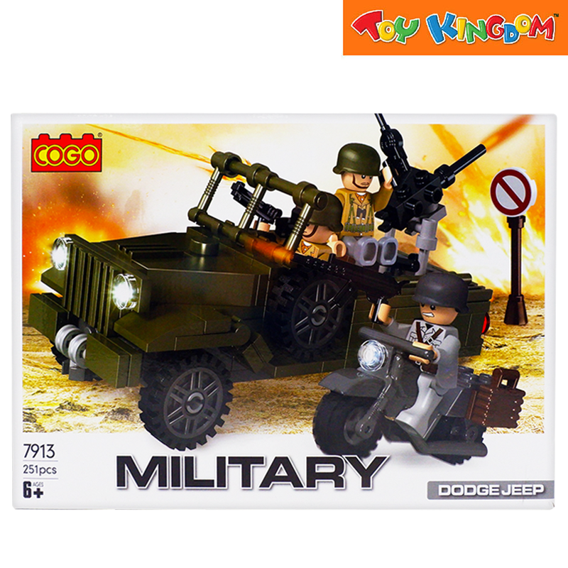 Cogo Dodge Jeep Military 251pcs Building Blocks Toy Kingdom