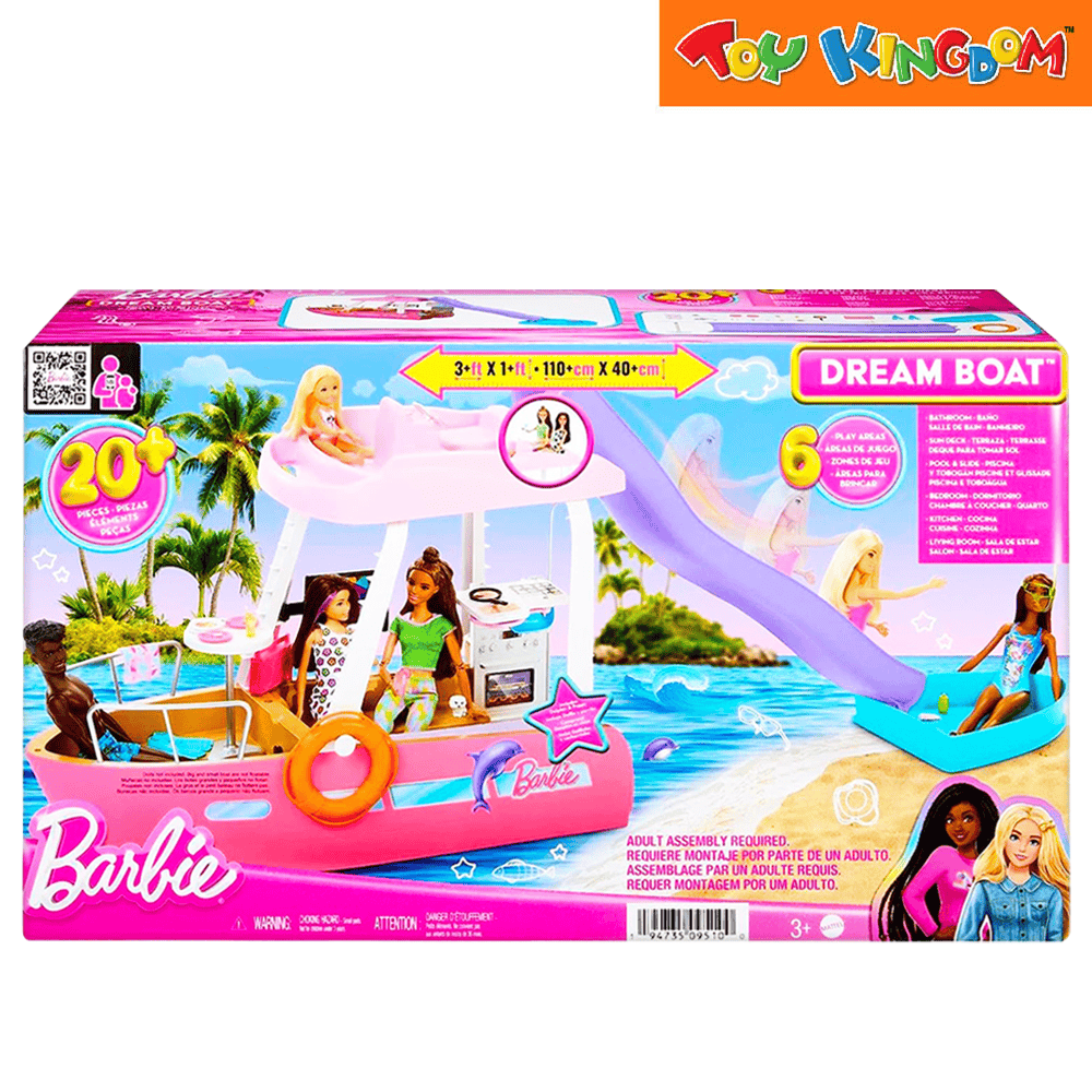 Barbie doll cruise ship boat pool slides swing kids toy pretend play sale