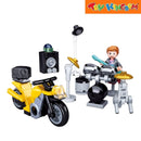 Sluban Town Motorcycle Drumming Motorcyclist 76pcs Bricks