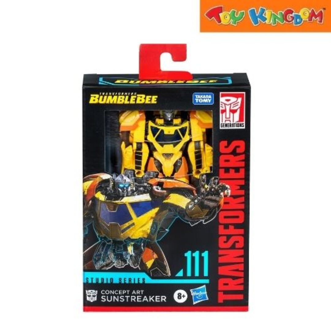 Transformers Studio Series Deluxe Bumblebee 111 Concept Art Sunstreaker - Action Figure 11,5 Cm, Conversione In 19 Passi, Con 2 Blaster E Sfondo Cybertron