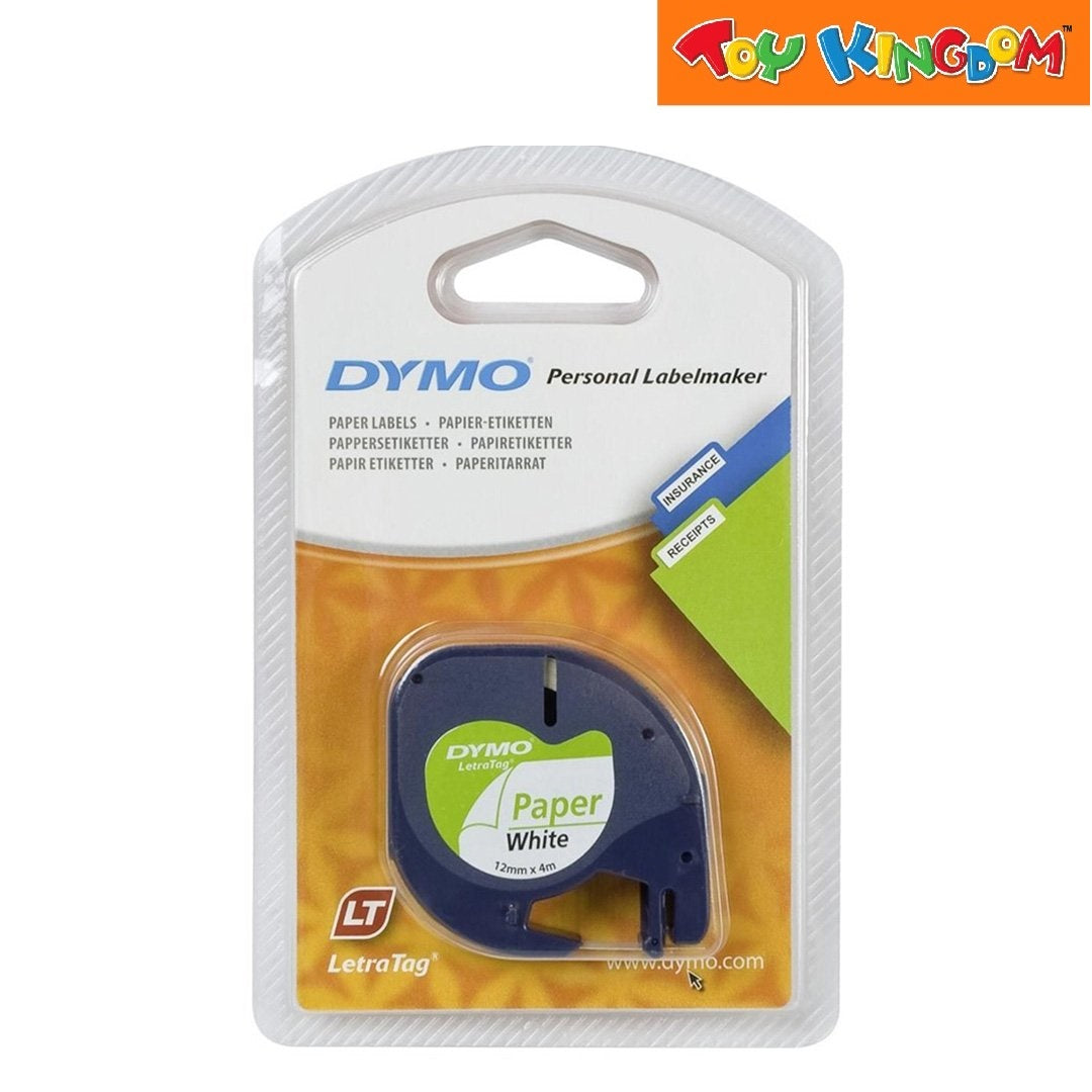 Dymo Letra Tag White Paper Label | Toy Kingdom