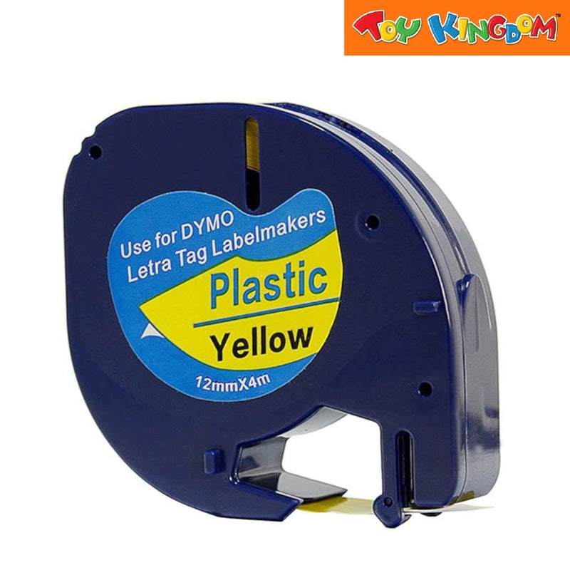 Dymo Letra Tag Yellow Plastic Label
