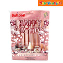 Rose Gold Assortment 1 Happy Birthday Balloon Set