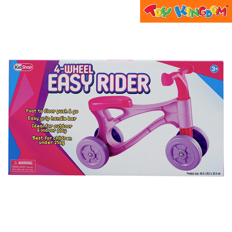Kidshop 4-Wheel Easy Rider Pink Balance Bike