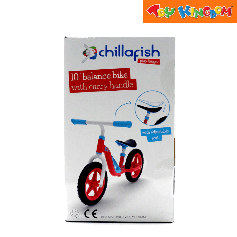 Chillafish Charlie Red 10 inch Balance Bike with Carry Handle