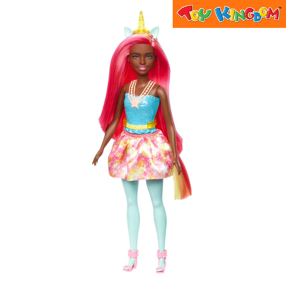 Barbie Dreamtopia Pink and Yellow Hair Unicorn Doll Toy Kingdom