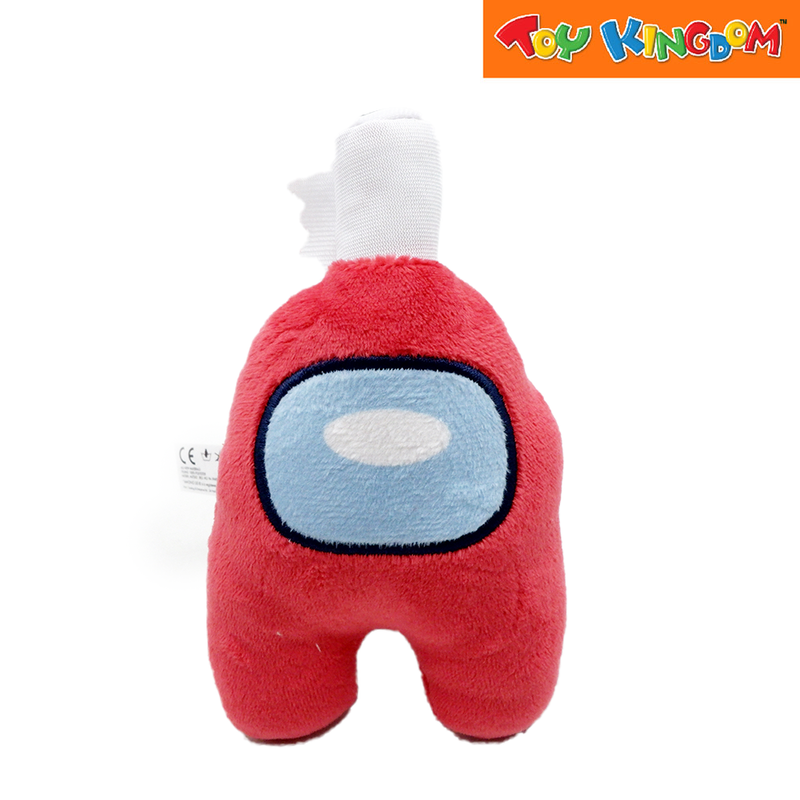 Among Us Clip On Plush Red with White Stuffed Toy
