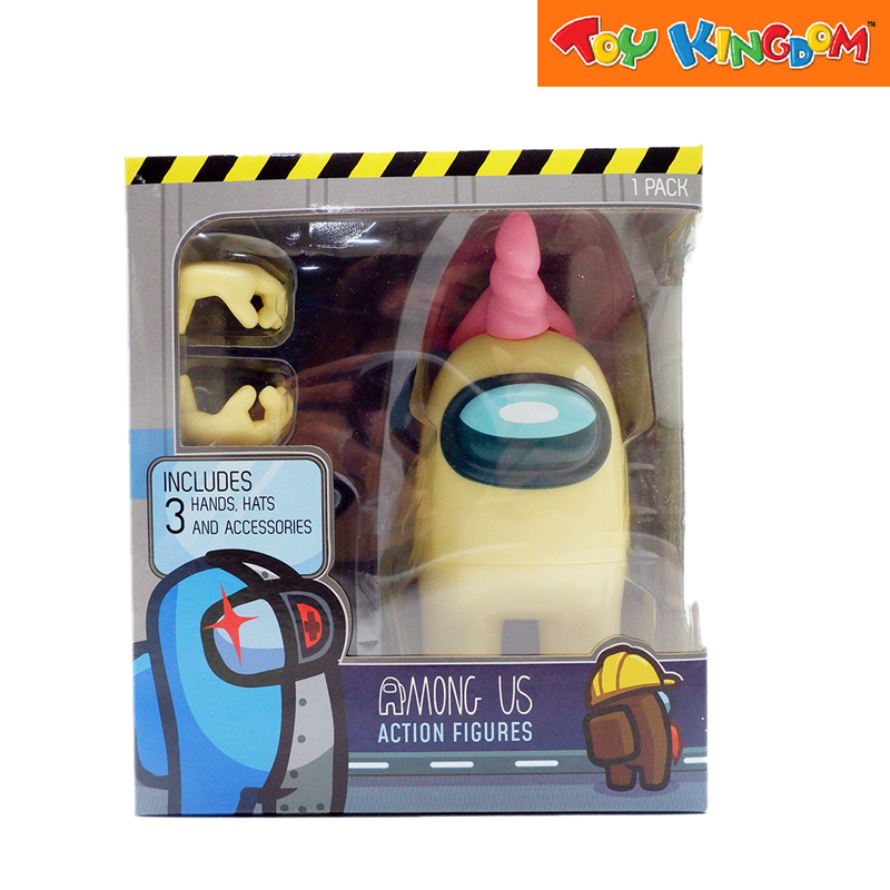 Among Us Yellow with Pink Hat Playset