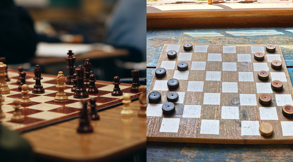 Clash of the Classics: Chess vs Checkers Board Game