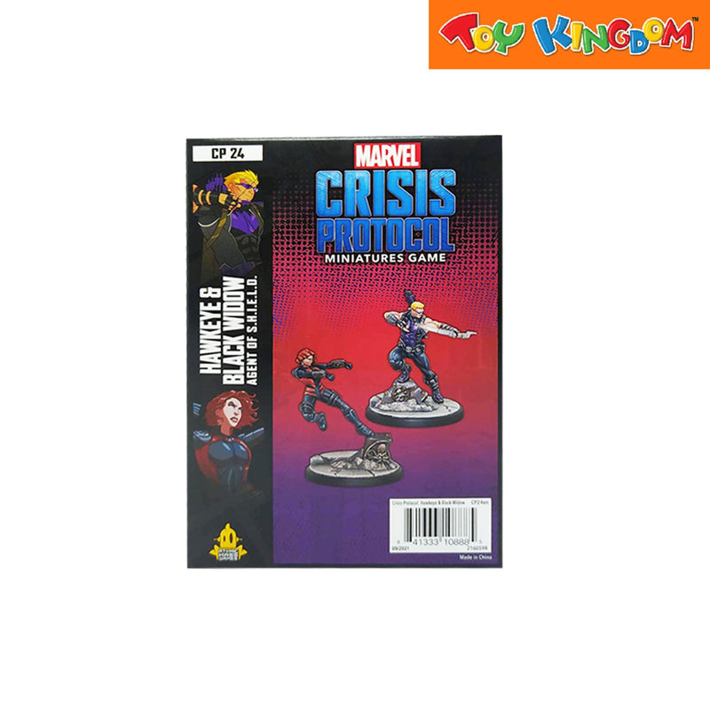 Marvel CP 24 Crisis Protocol Hawkeye and Black Widow Agent of S.H.I.E.L.D Character Pack