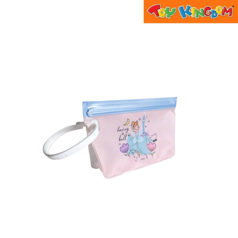 Zippies Lab Disney Princess Charmers Medium Standup Bag with Wristlet Cinderella Medium Pouch Bag