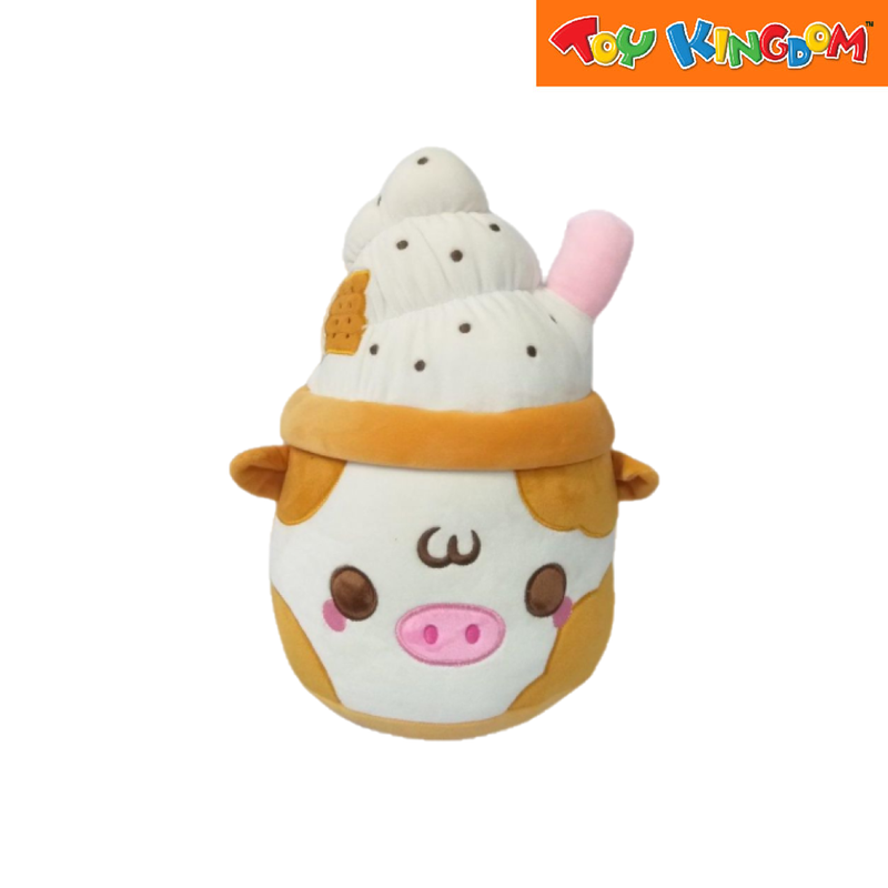 Ice Cream Cone Pig Brown Plush