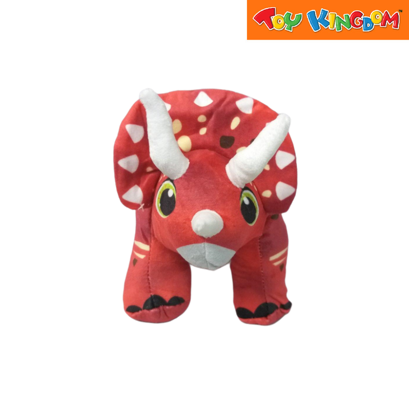 Dinosaur Triceratop Red Plush