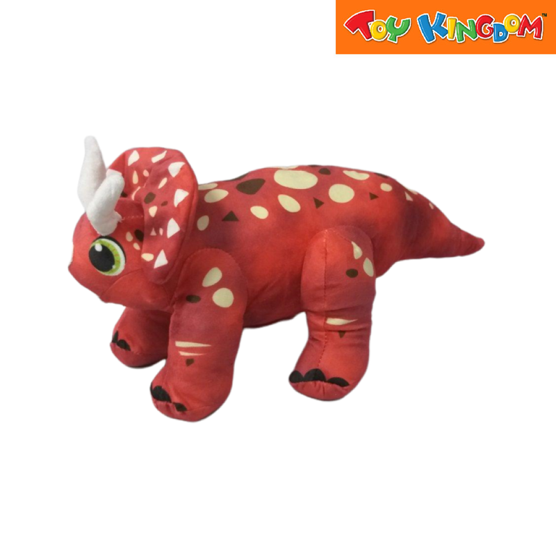 Dinosaur Triceratop Red Plush