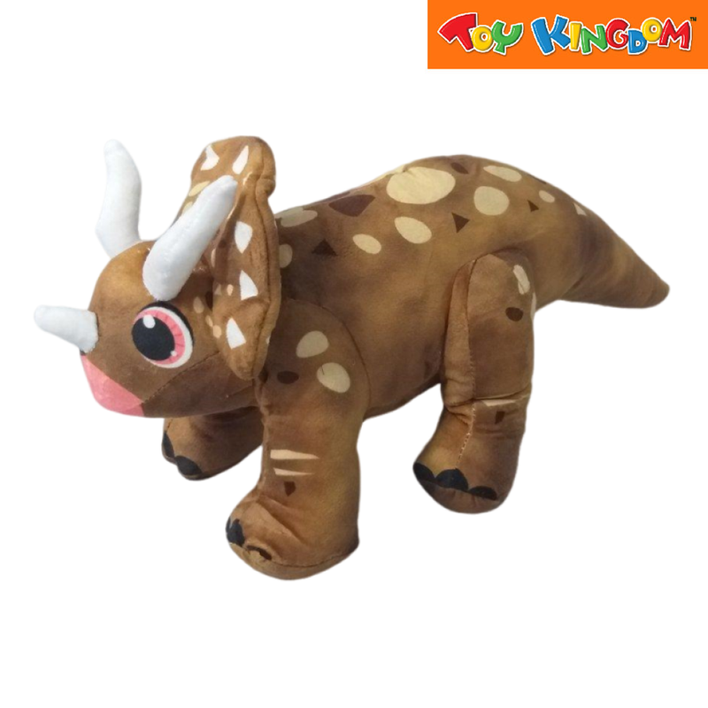 Dinosaur Triceratop Brown Plush