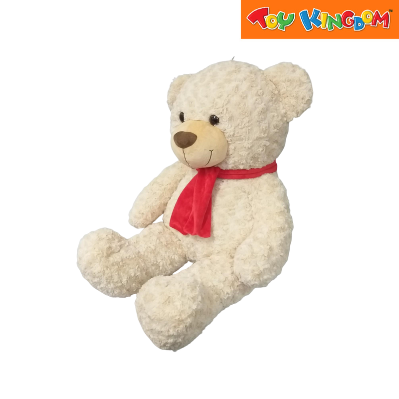 Sitting Bear With Red Ribbon 60 in Plush