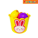Easter Scallop Pail With 6pcs Eggs
