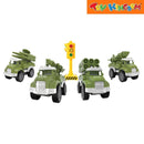 Pull Back Military Truck Playset