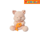 Generic Plush Sitting Pig Holding Fish