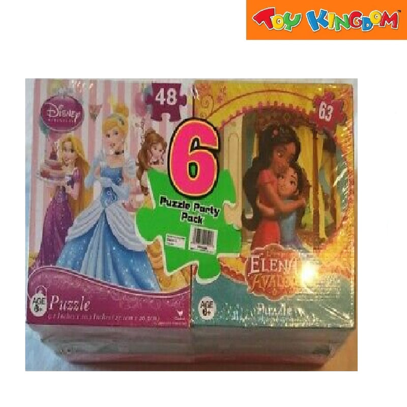 Cardinal Games Disney Princess 6 Pack Puzzle Party Set
