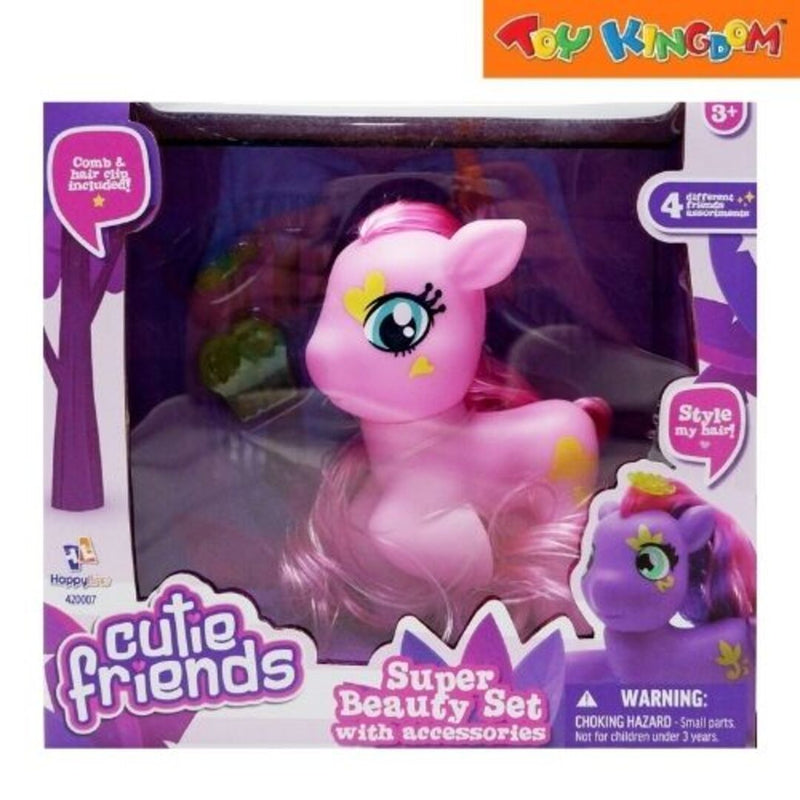 Happy Line Cutie Friends Pink Pony Super Beauty Set With Accessories