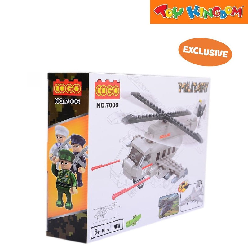 Cogo Military Helicopter Building Blocks