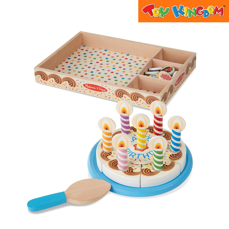 Melissa & Doug Wooden Birthday Cake Playset