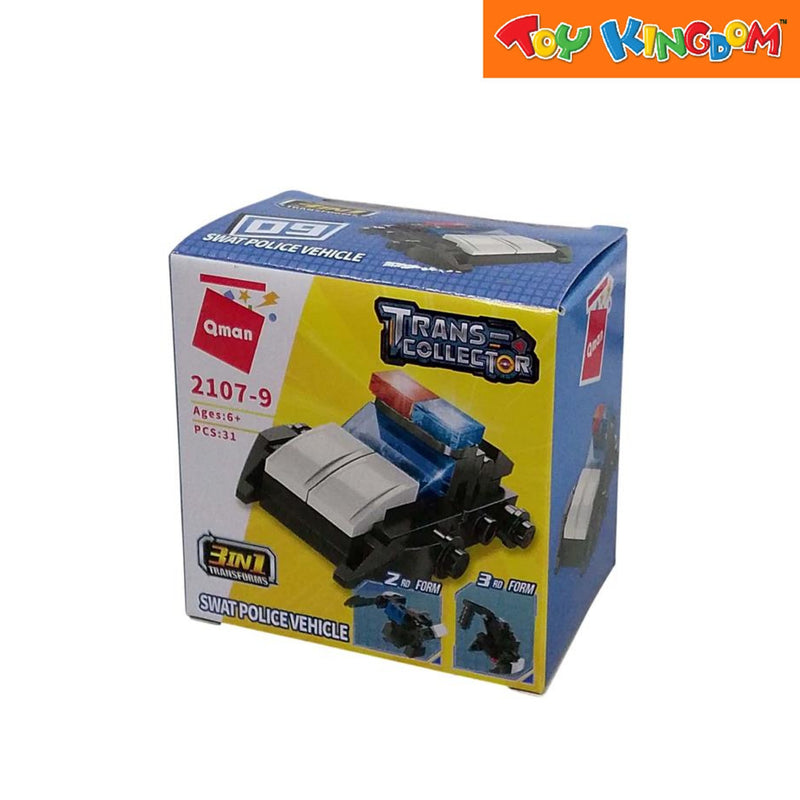 Qman Transcollector 3-in-1 Tranformer Vehicle In Random Assortment