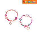 Make It Real Halo Charms Bracelets:Pretty In Pink DIY Jewerly Set