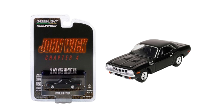 GreenLight John Wick Chapter 4 Plymouth 'Cuda Die-cast