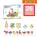 Picasso Tiles 26-Piece Dinosaur World Magnetic Tile Set