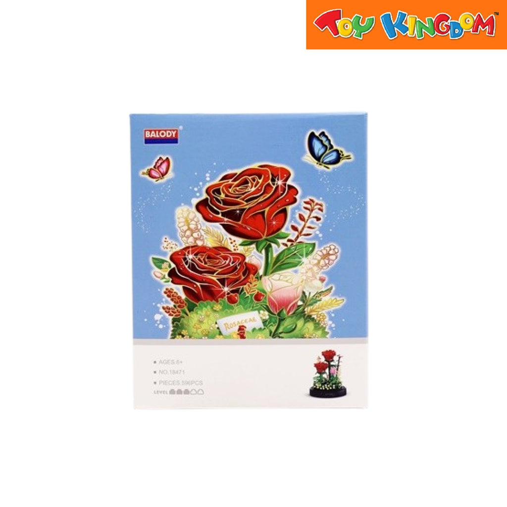 Balody Blocks Red Roses Flower  Toy Kingdom