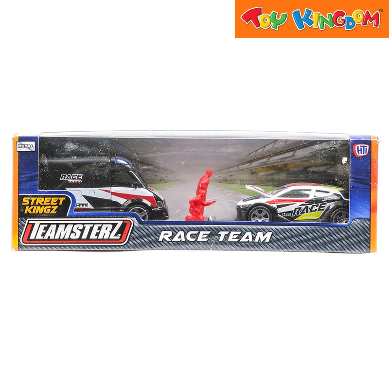 Teamsterz Race Team Black and White Vehicle Playset