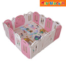 Pink Foldable Play Center Yard with Mat