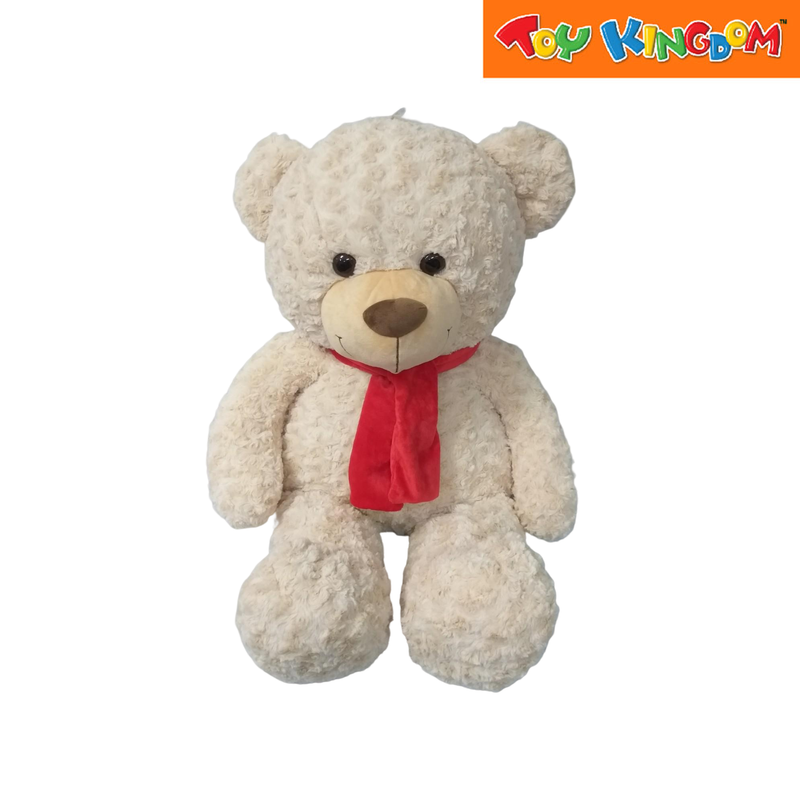 Sitting Bear With Red Ribbon 60 in Plush