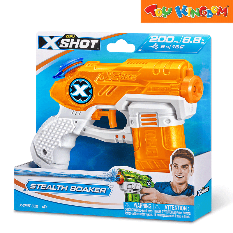 X-SHOT Stealth Soaker Orange and White Blaster Toy