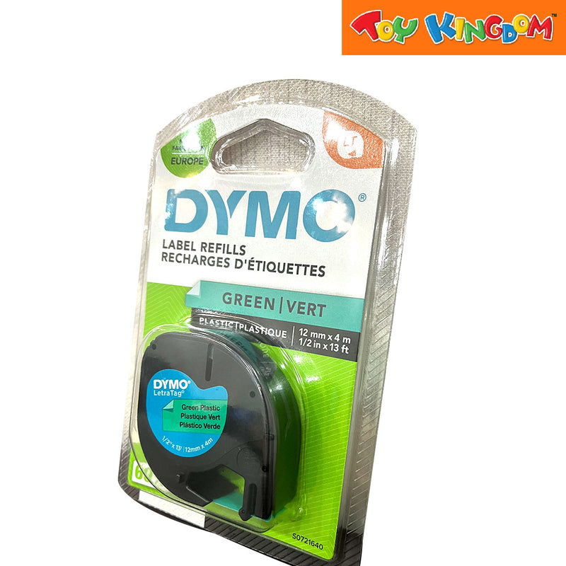 Dymo LetraTag Green Tape Plastic Label