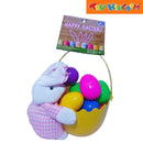 Easter Bucket With Bunny and 8pcs Eggs