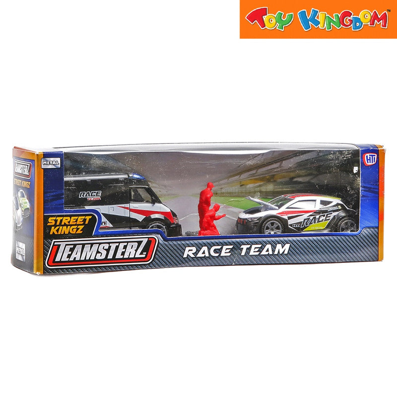 Teamsterz Race Team Black and White Vehicle Playset