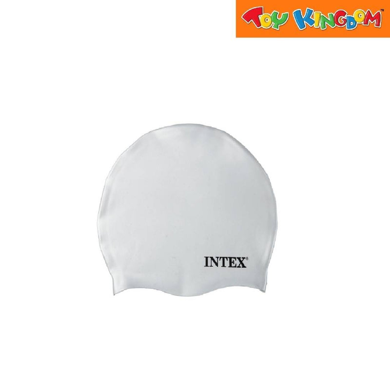 Intex White Silicone Swim Cap