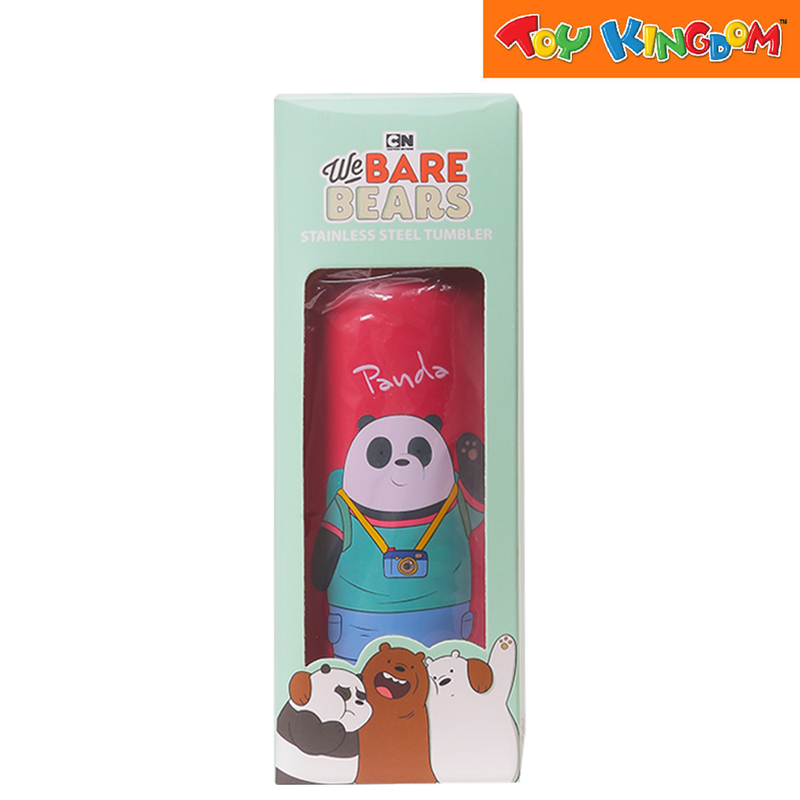 We Bare Bears Panda Red 600 ml Stainless Steel Tumbler