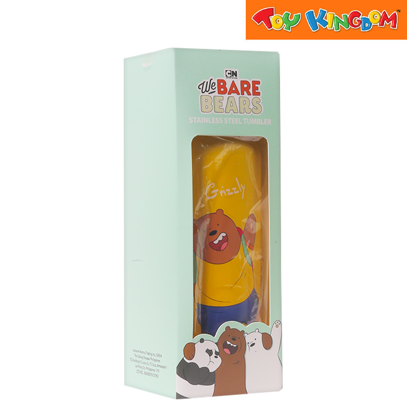 We Bare Bears Grizzly Yellow 600 ml Stainless Steel Tumbler
