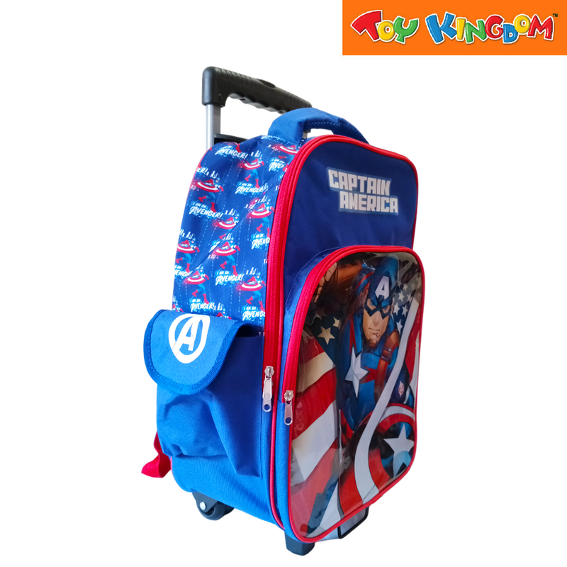 Marvel Avengers Captain America Blue 17 inch Backpack Trolley Set