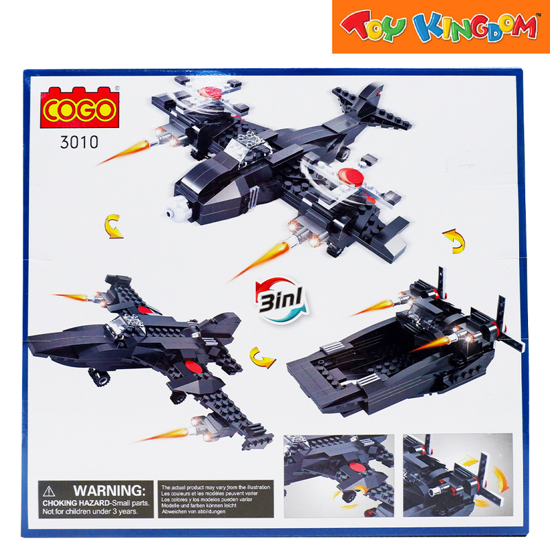 Cogo 3010 Creative Player Air Fighter 231 pcs 3-in-1 Building Blocks