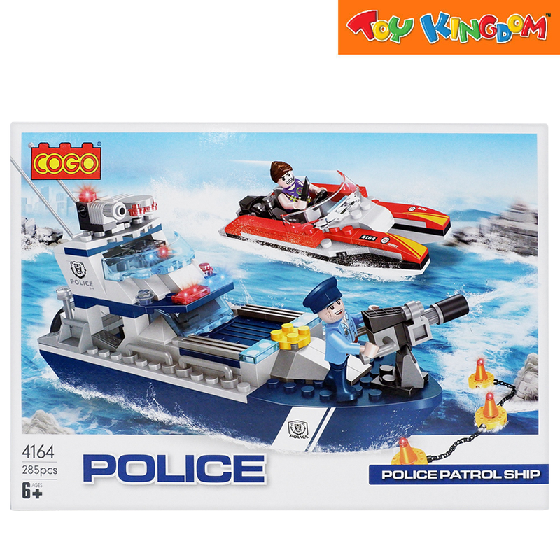Cogo Police Patrol Ship 285 pcs Building Blocks