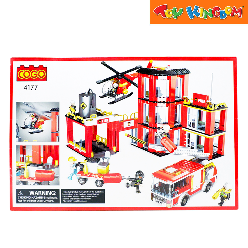 Cogo 4177 Fire Station 862 pcs Building Blocks