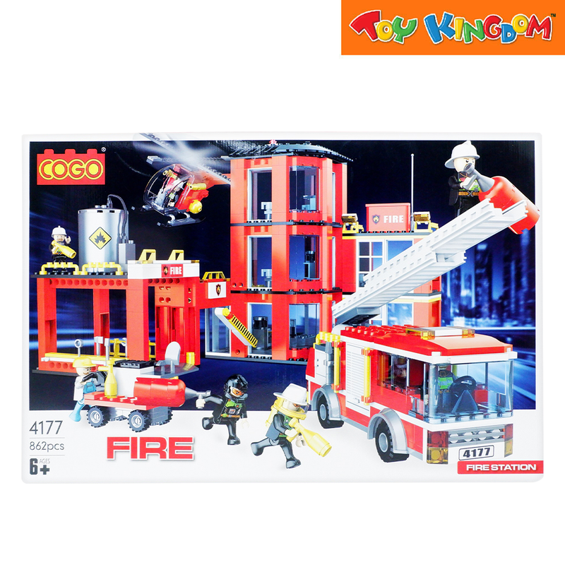 Cogo 4177 Fire Station 862 pcs Building Blocks