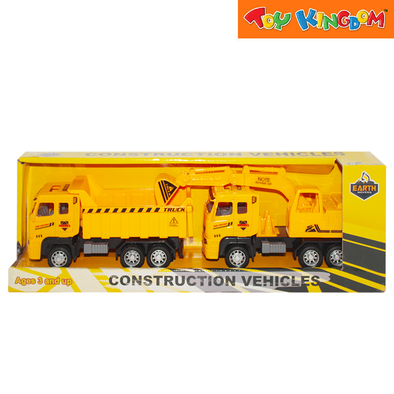 Earth Movers Dump Truck & Excavator Construction Vehicles